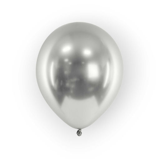 Picture of LATEX BALLOONS CHROME SILVER 1